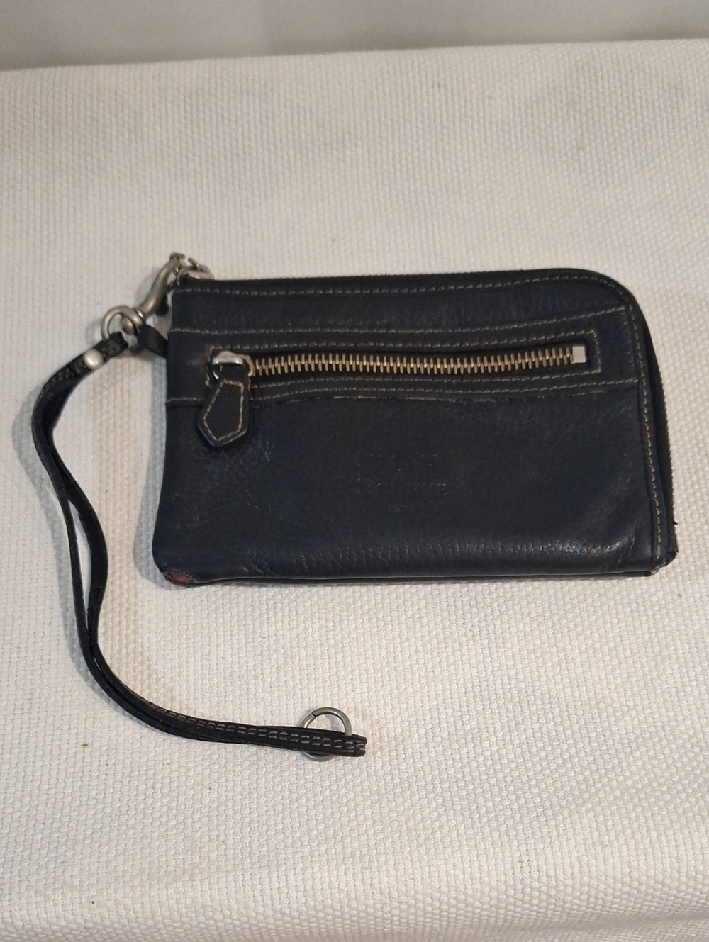 Dooney & Bourke 1975 Black Pebbled Leather Wristlet READ